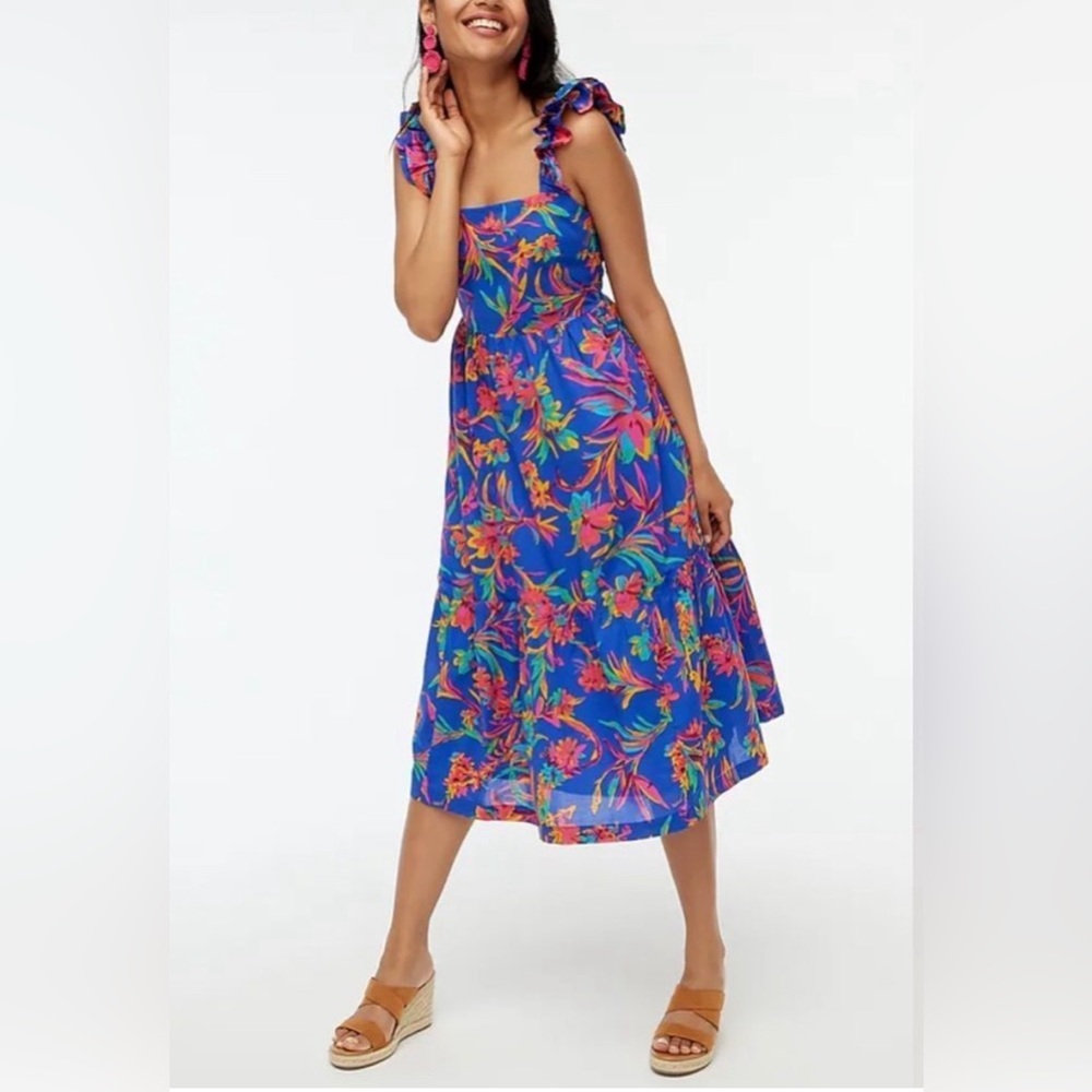 NWT square neck midi dress
